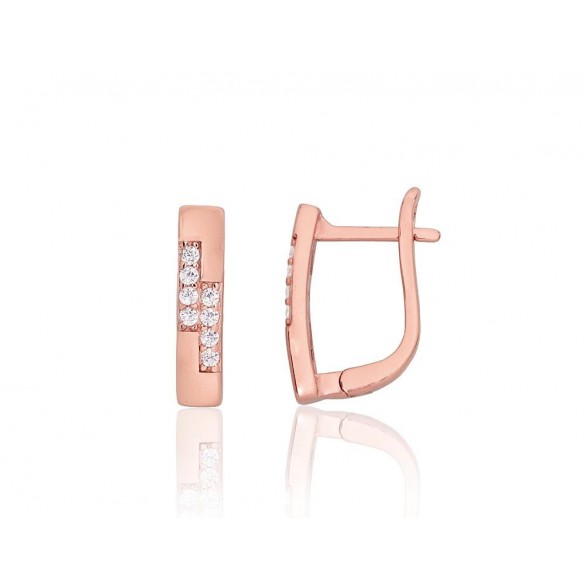 Sudraba auskari ar angļu slēdzēju