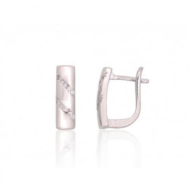 Sudraba auskari ar angļu slēdzēju