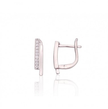 Sudraba auskari ar angļu slēdzēju