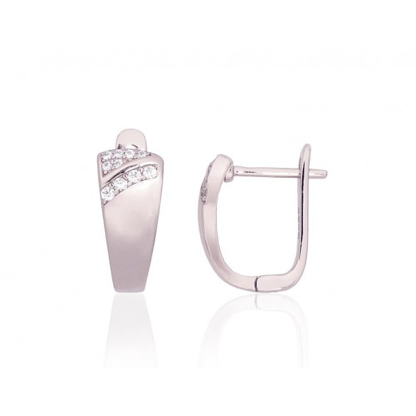 Sudraba auskari ar angļu slēdzēju