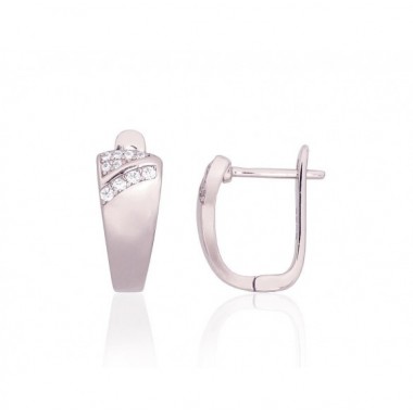 Sudraba auskari ar angļu slēdzēju