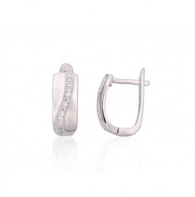 Sudraba auskari ar angļu slēdzēju