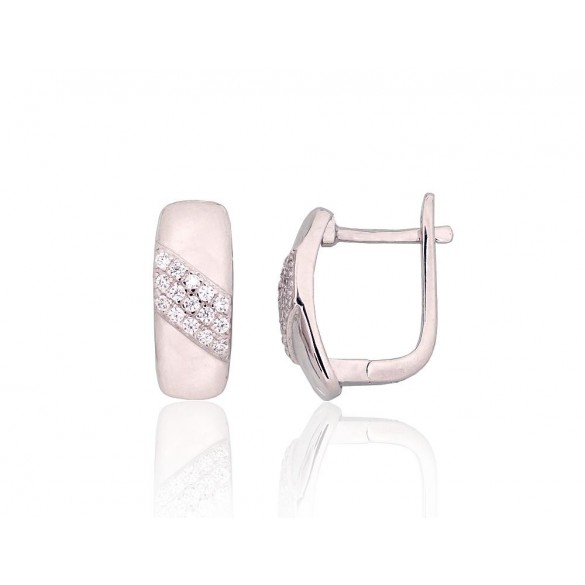 Sudraba auskari ar angļu slēdzēju