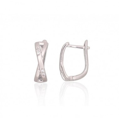 Sudraba auskari ar angļu slēdzēju