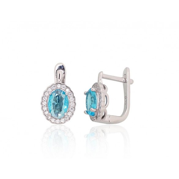 Sudraba auskari ar angļu slēdzēju