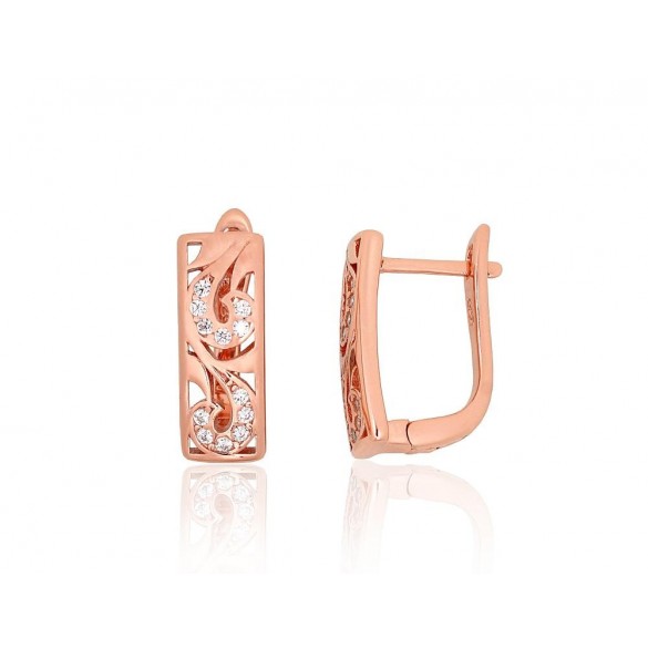 Sudraba auskari ar angļu slēdzēju