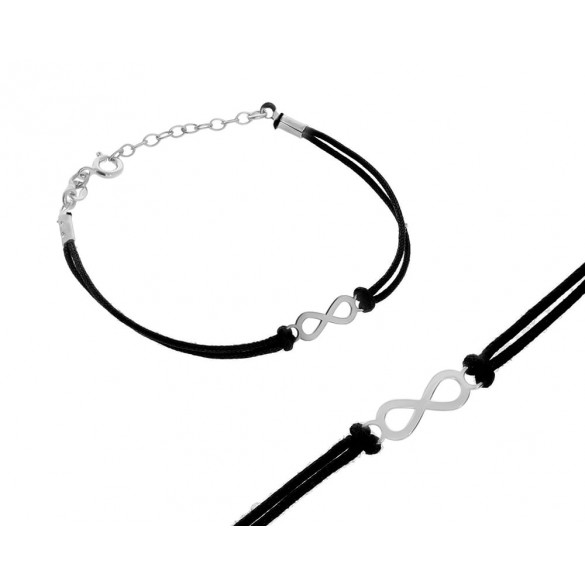 Sudraba rokassprādze ar diegu