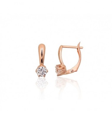 Zelta auskari ar angļu slēdzēju