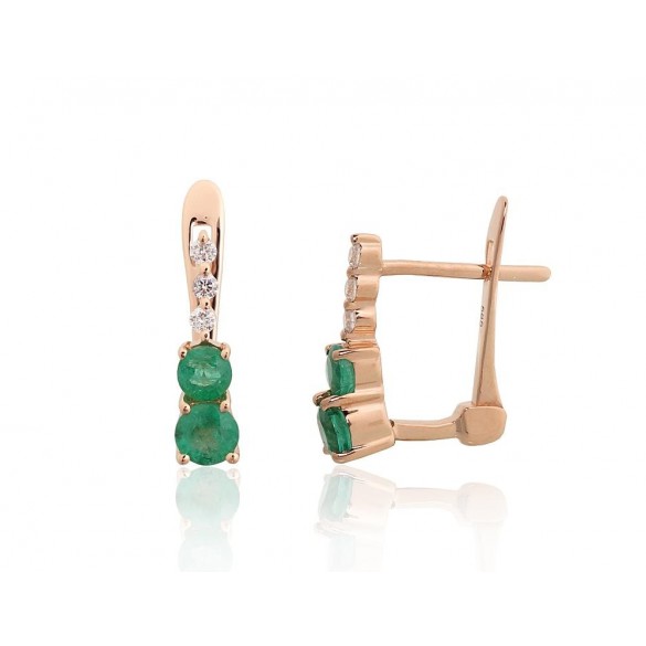 Zelta auskari ar angļu slēdzēju