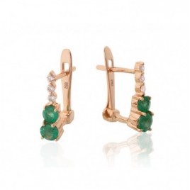 Zelta auskari ar angļu slēdzēju