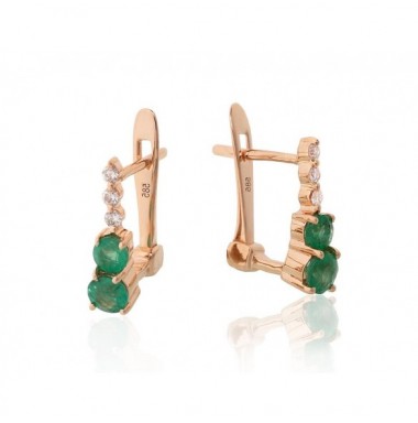 Zelta auskari ar angļu slēdzēju