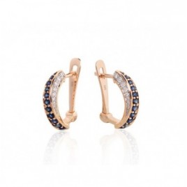 Zelta auskari ar angļu slēdzēju