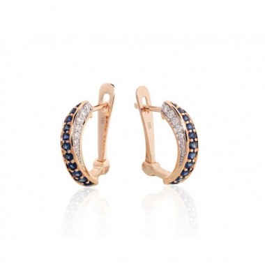 Zelta auskari ar angļu slēdzēju