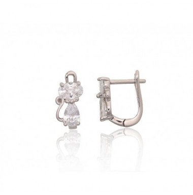 Sudraba auskari ar angļu slēdzēju