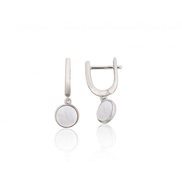 Sudraba auskari ar angļu slēdzēju