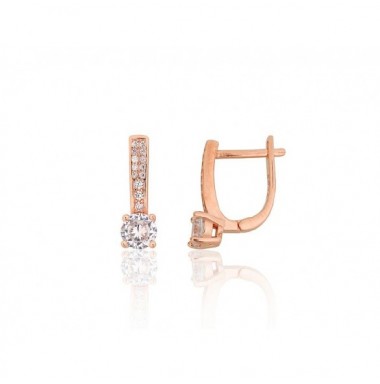 Sidabriniai auskarai ant cilindrinės spynos0