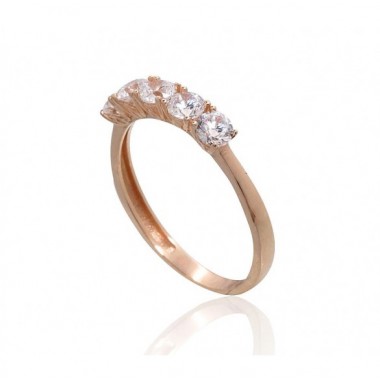 Zelta gredzens 1101095(Au-R)_CZ, Sarkanais Zelts	585°, Cirkoni 