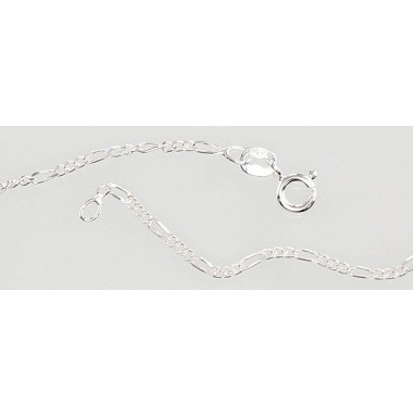 Sudraba ķēdīte Figaro 1,8 mm ,dimantu apstrādājums 2400052, Sudrabs	925°