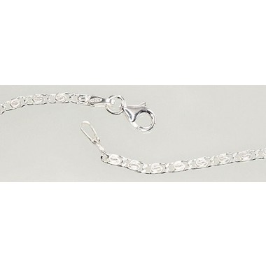 Sudraba ķēdīte Gliemezis 2,1 mm ,dimantu apstrādājums 2400097, Sudrabs	925°