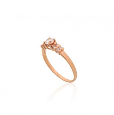 Saderināšanās gredzens 1100077(Au-R)_CZ, Sarkanais zelts	585°, Cirkoni 