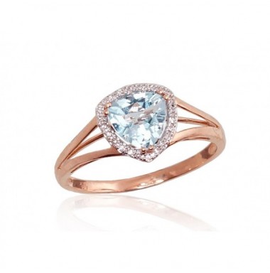 Zelta gredzens 1100092(Au-R+PRh-W)_DI+TZLB, Sarkanais Zelts	585°, rodijs (pārklājums) , Briljanti , Debess zils topāzs 