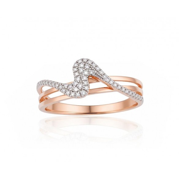 Zelta gredzens 1100201(Au-R+PRh-W)_DI, Sarkanais Zelts	585°, rodijs (pārklājums) , Briljanti 