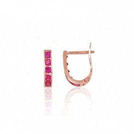 Auksiniai auskarai ant cilindrinės spynos0