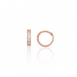 Auksiniai auskarai su apvaliu segtuku0