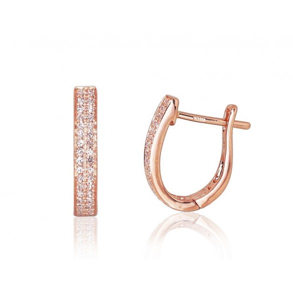 Zelta auskari  1200272(Au-R)_DI, Sarkanais zelts	585°, Briljanti 