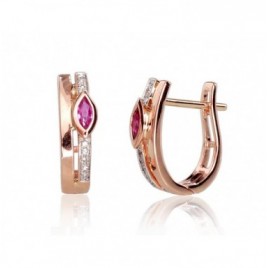 Auksiniai auskarai ant cilindrinės spynos0