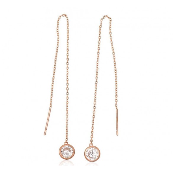 Zelta auskari  1201129(Au-R)_CZ, Sarkanais zelts	585°, Cirkoni 