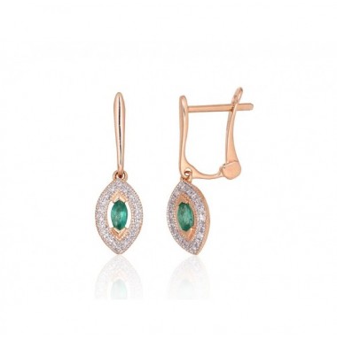 Zelta auskari ar angļu slēdzēju