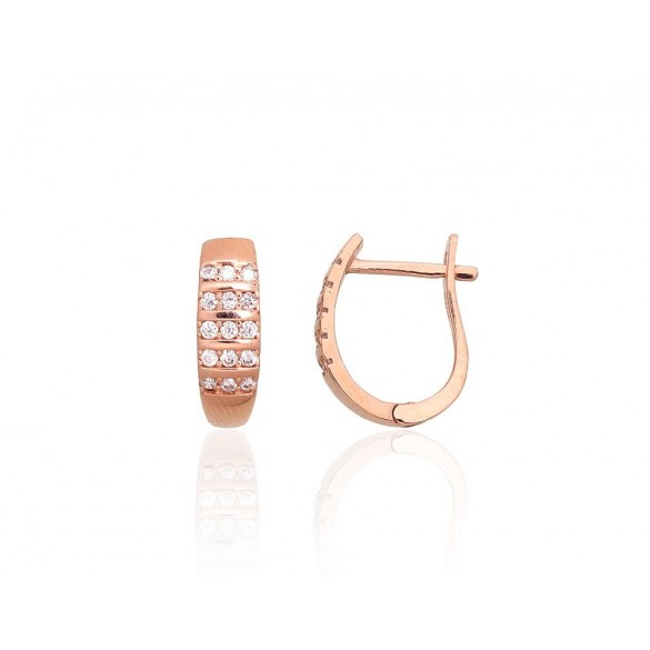 Zelta auskari ar angļu slēdzēju