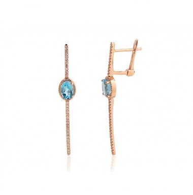 Zelta auskari ar angļu slēdzēju