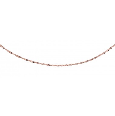 Zelta ķēdīte 1400046(AU-R) (Ķēdītes pinums: Singapūra, dimantu apstrādājums), Sarkanais zelts	585°