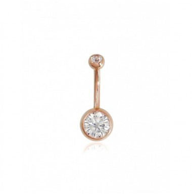 Zelta pīrsings - nabai 1930042(Au-R)_CZ, Sarkanais zelts	585°, Cirkoni 