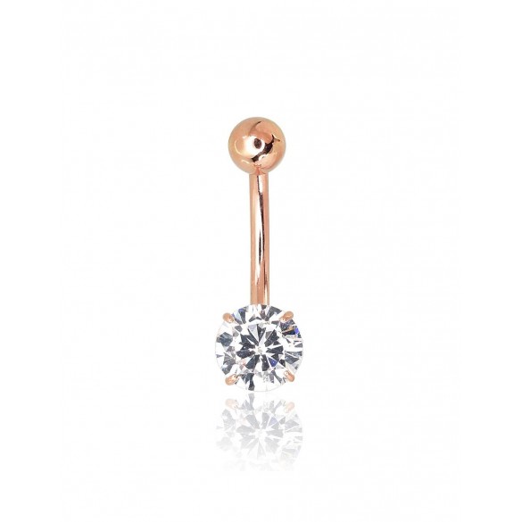 Zelta pīrsings - nabai 1930054(Au-R)_CZ, Sarkanais zelts	585°, Cirkoni 