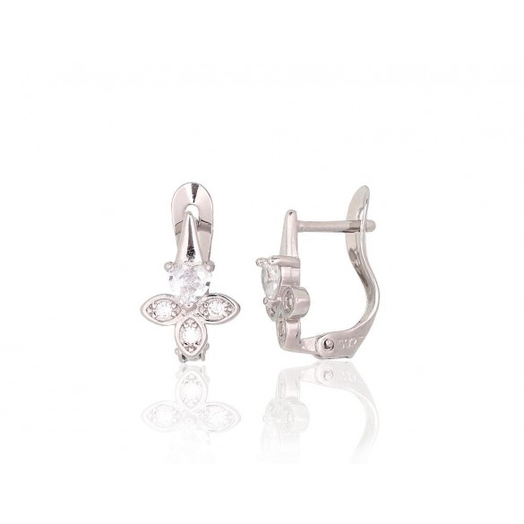 Sudraba auskari ar angļu slēdzēju