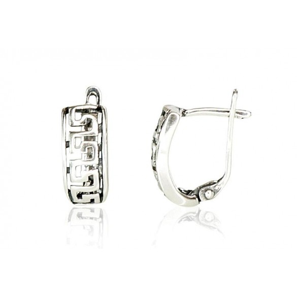 Sudraba auskari  2201085(POx-Bk), Sudrabs	925°, oksids (pārklājums)