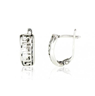 Sudraba auskari  2201085(POx-Bk), Sudrabs	925°, oksids (pārklājums)