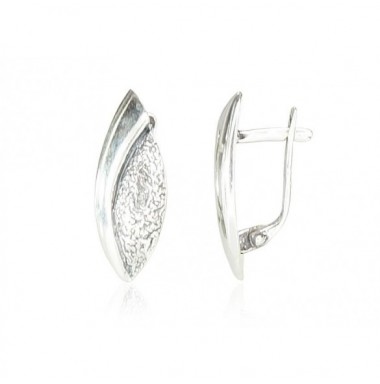 Sudraba auskari ar  angļu  slēdzēju 2201093(POx-Bk), Sudrabs	925°, oksids (pārklājums)