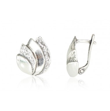 Sudraba auskari ar  angļu  slēdzēju 2201094(POx-Bk), Sudrabs	925°, oksids (pārklājums)