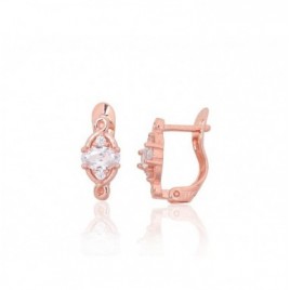 Sidabriniai auskarai ant cilindrinės spynos0