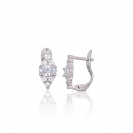 Sidabriniai auskarai ant cilindrinės spynos0