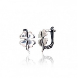 Sidabriniai auskarai ant cilindrinės spynos0