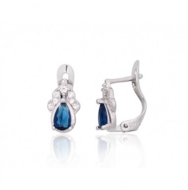 Sudraba auskari ar angļu slēdzēju