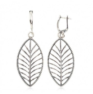 Sudraba auskari ar  angļu  slēdzēju 2202117(POx-Bk), Sudrabs	925°, oksids (pārklājums)