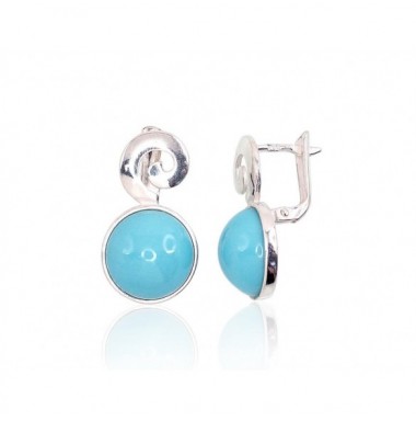 Sudraba auskari ar  angļu  slēdzēju 2202853_PC-LAQ, Sudrabs	925°, Plastika 