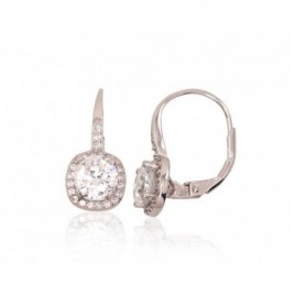 Sidabriniai auskarai ant cilindrinės spynos0