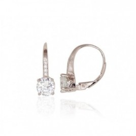 Sidabriniai auskarai ant cilindrinės spynos0